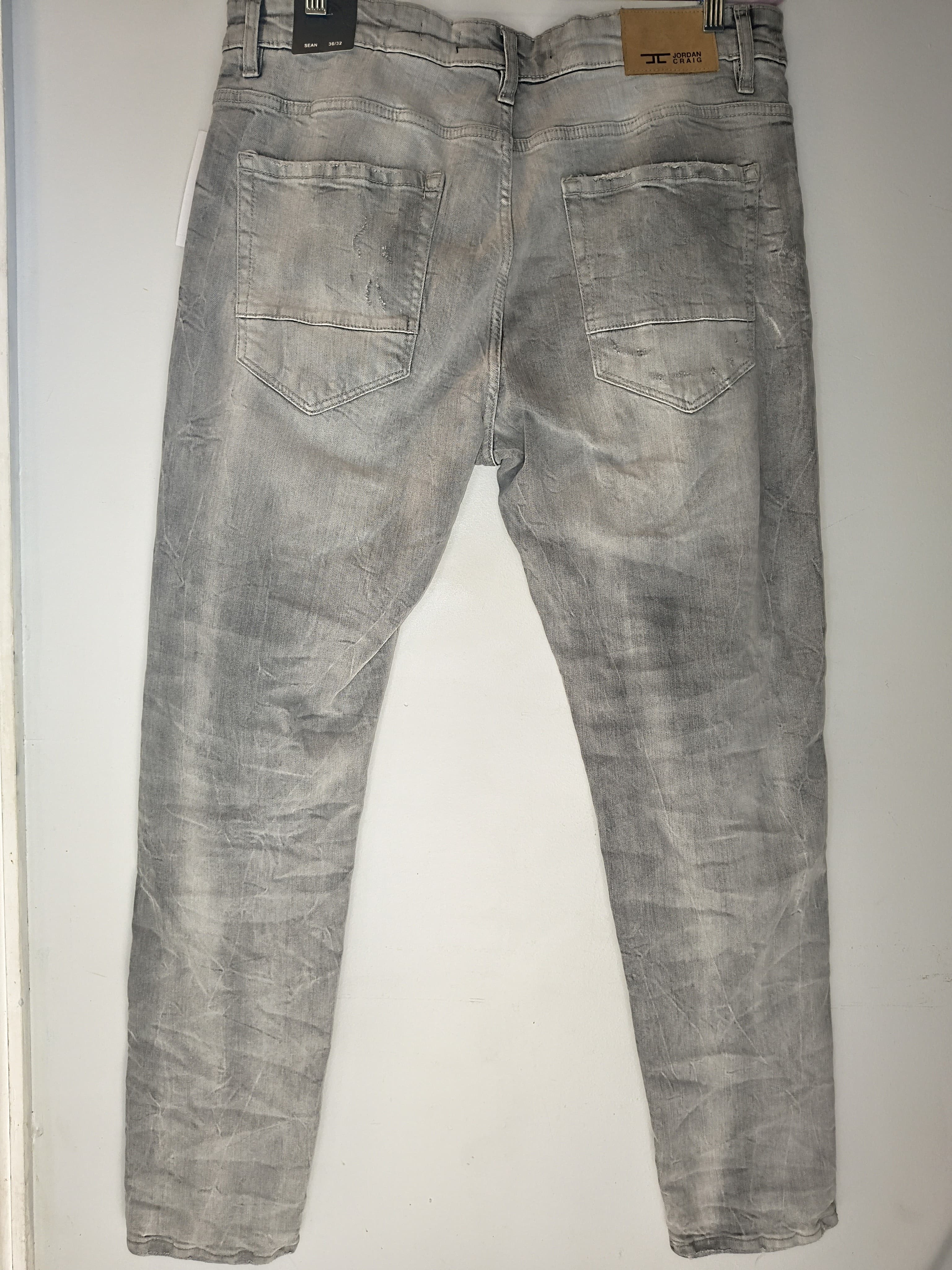 Cement wash denim