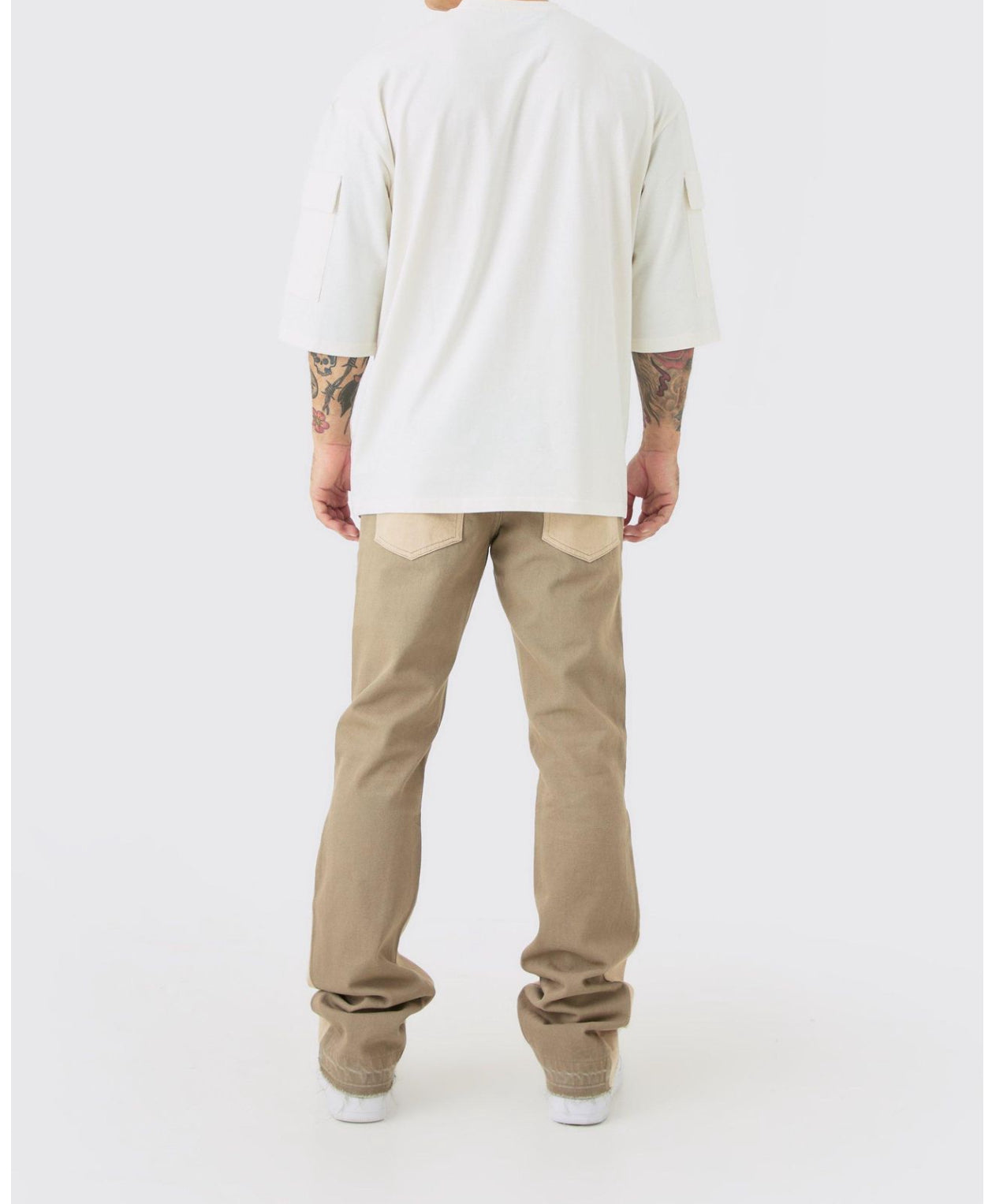 Slim rigid flare overdye carpenter jeans