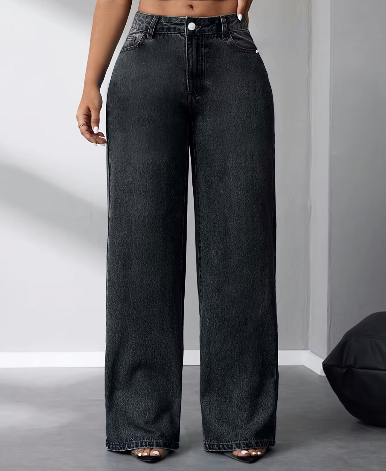 Straight denim jeans