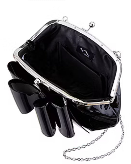 Black bow purse