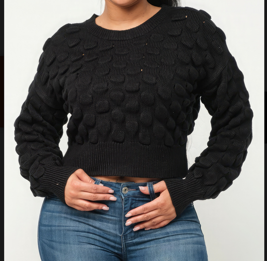 Checker sweater top