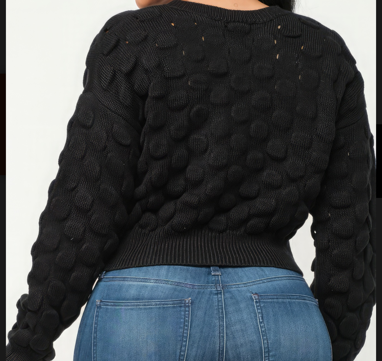 Checker sweater top